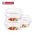 Heat Resistant Decal Glass Food Storage Containers